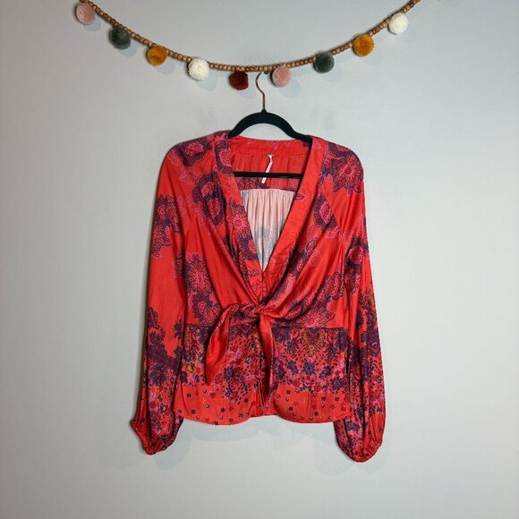 Free People colorful Run Free blouse - Picture 1 of 5